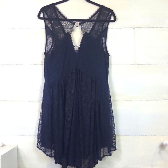 Free people black Lace Dress. Size M - Picture 1 of 8